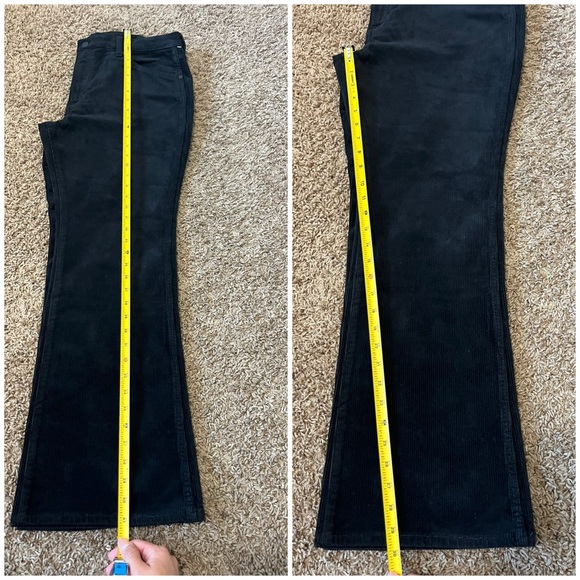 NWT Wrangler x FP Westward 626 High Rise Boot Corduroy Flare Pants Black 33/30 - Picture 10 of 15
